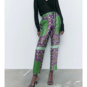 Zara Printed ankle pants